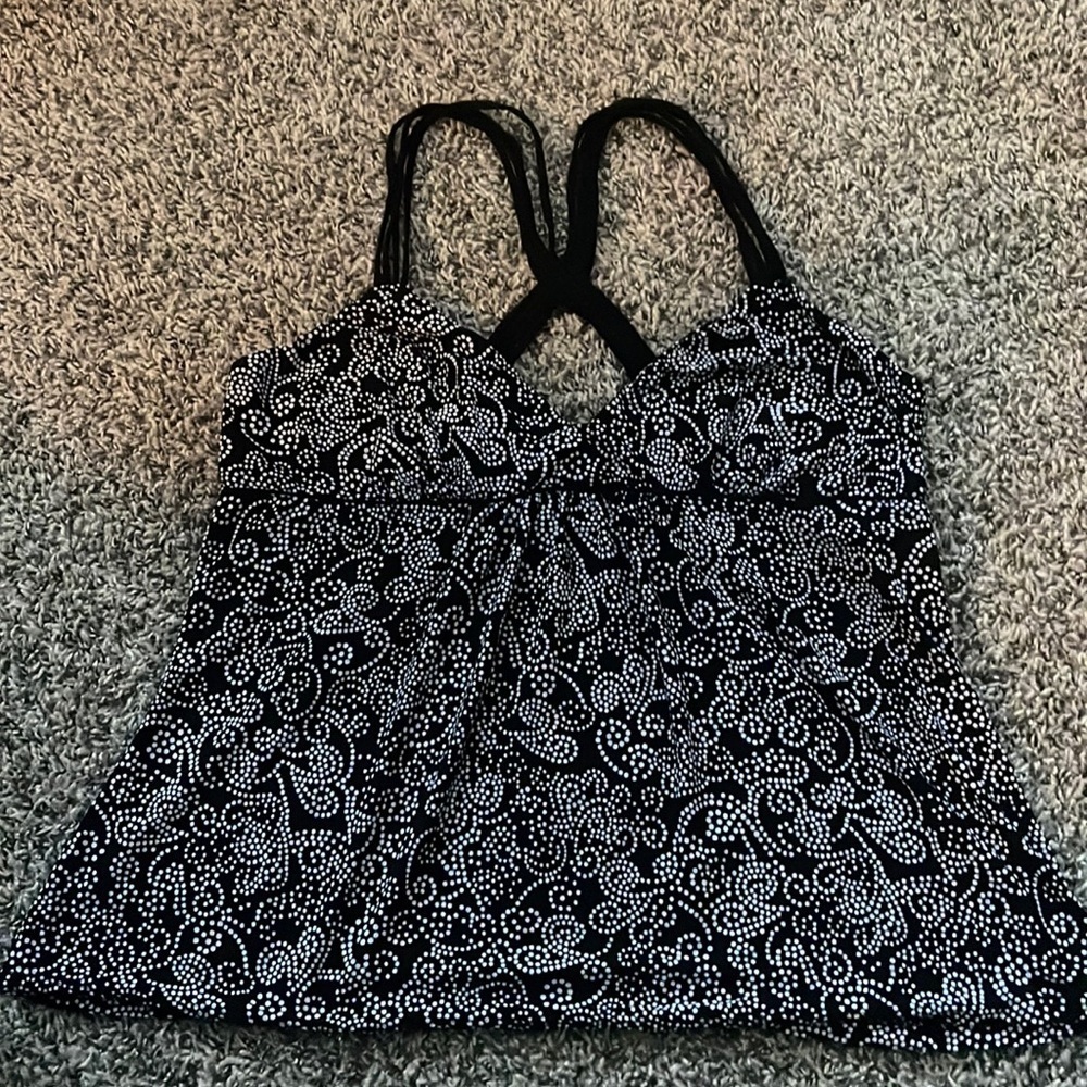 Studio Donatello Set Marching Black Tank Top & Short Sleep-ware swirls